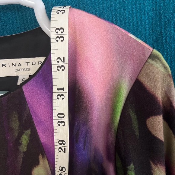 Trina Turk Abstract Multi Color Dress Knee Length Tunic Style size 6 - Picture 8 of 9
